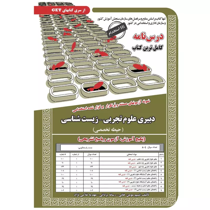 حیطه تخصصی استخدامی دبیر زیست شناسی (علوم تجربی- زیست شناسی)